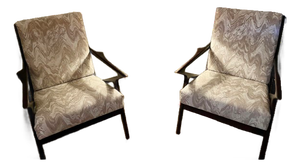 Pair of Mid Century Modern Poul Jensen Interpretation Z Arm Chair