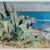 Seaside Agave Mediterranean Landscape, Oil on Canvas For Sale - Image 4 of 6