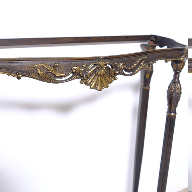 Bronze Console Table with Marble Top, Italy, 1950s For Sale - Image 16 of 18