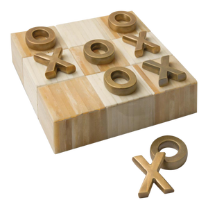 Regina Andrew Tic Tac Toe Flat Board With Brass Pieces