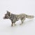 Metal Vintage Italian Handmade Silver Fox Figurine, 1960s For Sale - Image 7 of 14