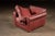 Oxblood Red Late 20th Century Red Leather Armchair With Ottoman For Sale - Image 8 of 18