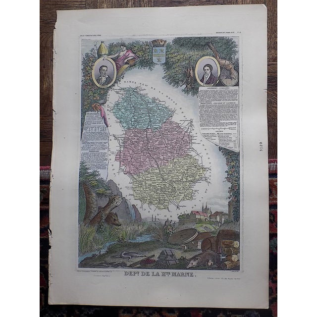 Mid 19th Century Authentic Antique 19th C. Maps-Provinces of France-Engravings-Imperial Folio-Set of 6 For Sale - Image 5 of 7
