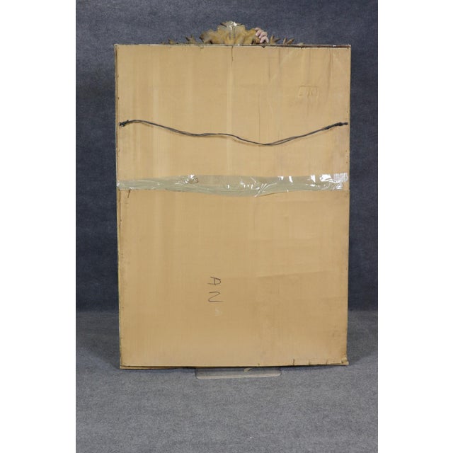 Monumental Carved 19th C Louis XV Gold Leaf Carved Mirror For Sale - Image 9 of 12