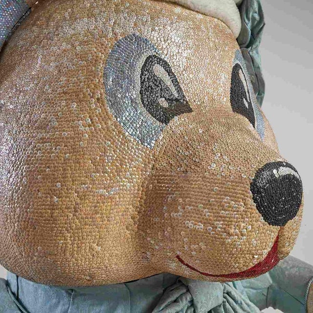 Large Polystyrene and Sequin Bear For Sale - Image 4 of 8