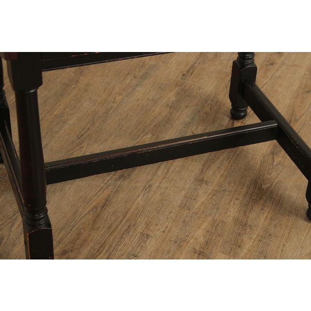 Farmhouse Style Cherry Top Painted Base Dining or Breakfast Table For Sale - Image 10 of 18