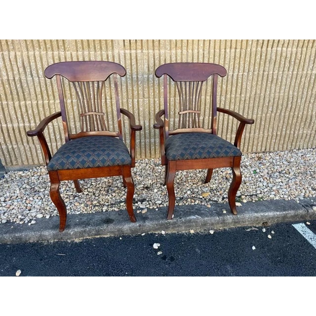 Vintage Regency Style Shield Back Dining Chairs. Set of 4. Marked by Athol Table MFG Co. For Sale - Image 4 of 17