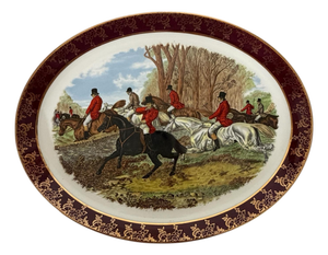 Vintage Weatherby, England Royal Falcon, Hunt Scene Decorative Plate