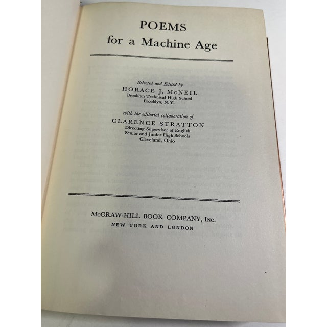 Mid-Century Modern 1941 Poems for a Machine Age Book For Sale - Image 3 of 14