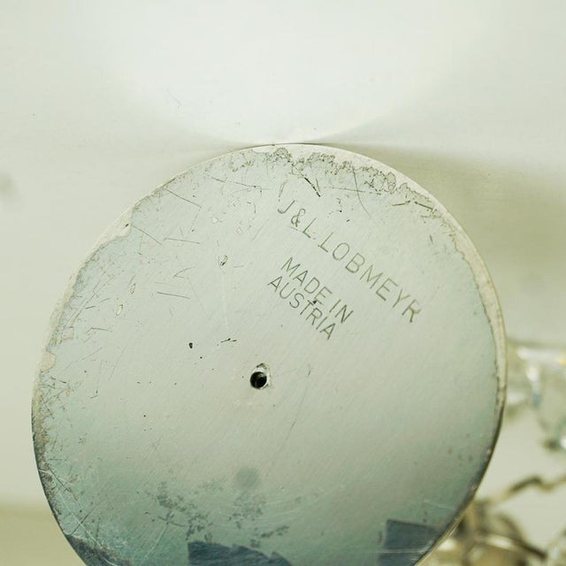 Mid-Century Austrian Crystal Glass and Silver Candleholder by J.L. Lobmeyr, 1980s For Sale - Image 6 of 10