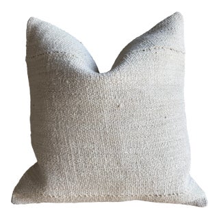 Vintage Rug Pillow Cover With Original Seams For Sale