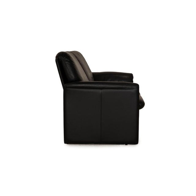 Leather Two Seater Black Bora Sofa from Leolux For Sale - Image 6 of 9