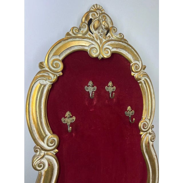 French Four Hook Ornate Carved Coat Rack For Sale - Image 4 of 9