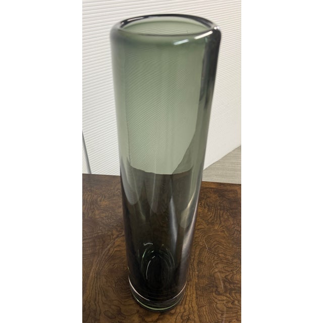 Debra Moore Ombre Smoked Glass Vase, Signed For Sale - Image 10 of 12