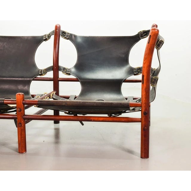 IIona 3-Seater Sofa in Autumn Dessin Fabric & Wood by Arne Norell for Arne Norell AB, 1960s For Sale - Image 17 of 18