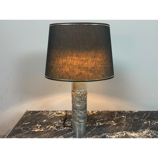 Silver Brutalist Aluminium Table Lamp by Willy Luyckx for Aluclair, Belgium, 1960s For Sale - Image 8 of 10