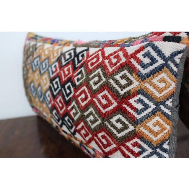 Turkish Kilim Decorative Pillow Cover - 10.5"x20" For Sale In Raleigh - Image 6 of 9