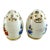 Vintage Hand-Painted Czechoslovakian Porcelain Salt & Pepper Shakers – Floral With Gilded Art For Sale