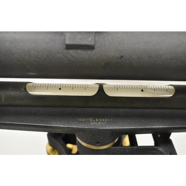 Antique Keuffel & Esser Co 141547 Surveyors Compass in Case W Wooden Tripod Base For Sale - Image 12 of 12