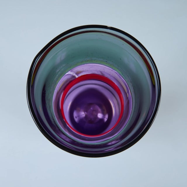 "Punaista Ja Makeaa" Incalmo Glass Vase For Sale - Image 9 of 12