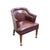 HICKORY LEATHER Co. Burgundy Leather Upholstered Wheeled Club Game Chair 29.5" High 25.25" Wide 25" Deep Seat: 18" High...