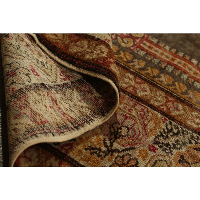 1920s Antique Kayseri Rug in Red, Gold & Beige Floral Pattern For Sale In New York - Image 6 of 6