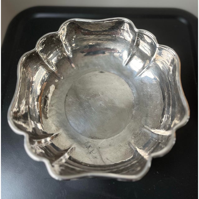 1960s Christian Dior Silver Plate Pleated Bowl For Sale - Image 9 of 9