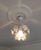 Vintage Murano Glass Chandelier, 1980s White Floral Lamp, Small Italian Ceiling Light For Sale - Image 13 of 14