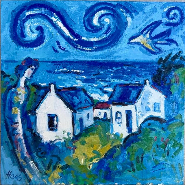 2020s Seaside Spirits - Modern Oil Painting Seascape For Sale - Image 5 of 9