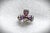 Gemstone Antique Amethyst and Crystal Clover Pin For Sale - Image 7 of 11