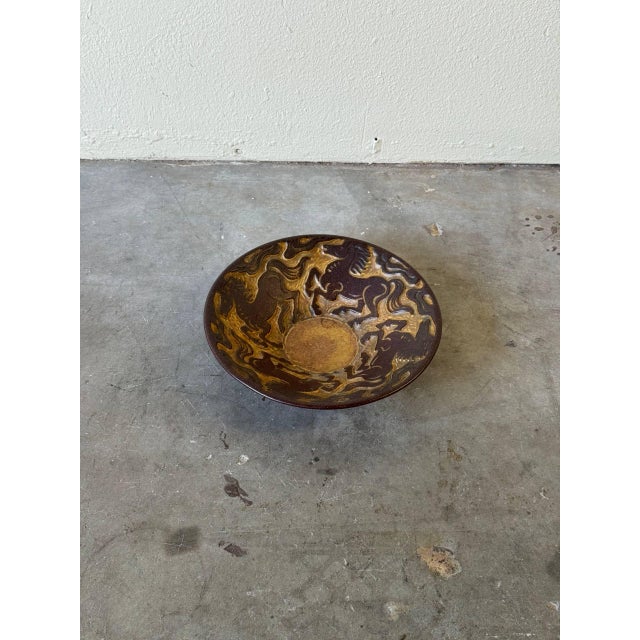 Mid-Century Modern Vintage 1950s Michael Andersen & Sons Bornholm Ceramic Bowl – Mid-Century Danish Art Pottery For Sale - Image 3 of 8