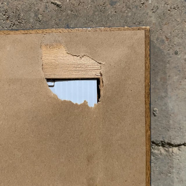 1970s Midcentury Modern Blue Oil on Canvas Abstract Art Signed Helen Oguerran For Sale - Image 5 of 12