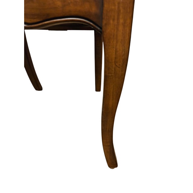 1990s 2 Ethan Allen Dining Room Side Chairs French Country Custom Fabric Finish 216 For Sale - Image 9 of 16