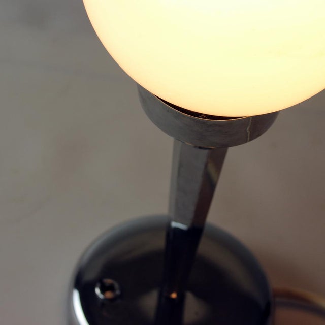 Art Deco Table Lamp in Chrome and Glass, 1940s For Sale - Image 6 of 12