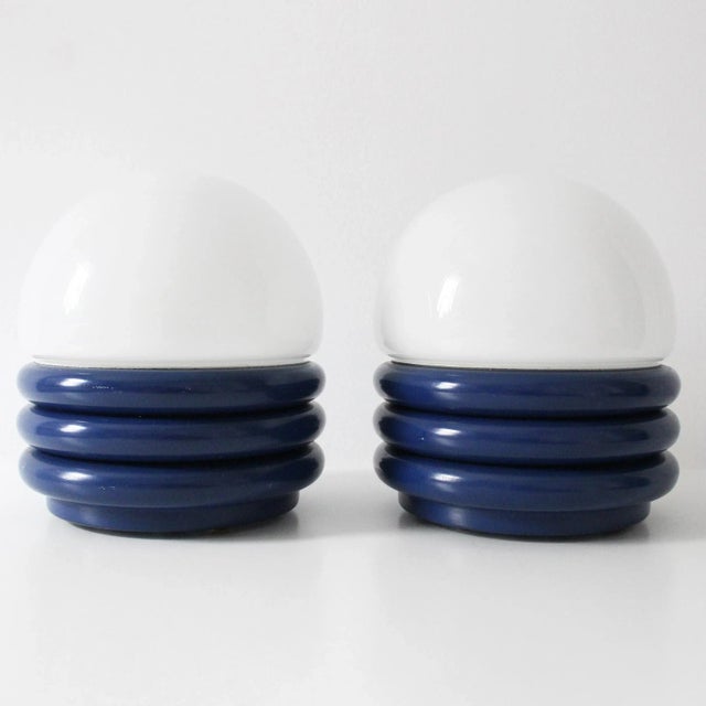 Pair of 1950s Mid-Century Modern Vintage Mushroom Bed Side Table Lamps, Spain For Sale - Image 4 of 12