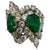 Introducing our exquisite 18 Karat White Gold Ring featuring two stunning Pear shape natural Zambian Emerald and 8.75...
