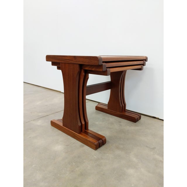 Brown Set of Vintage Mid Century Modern Teak Nesting Tables by G Plan For Sale - Image 8 of 11