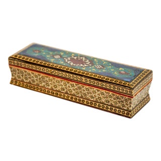 Micro Mosaic Moorish Inlaid Jewelry Pen Box For Sale
