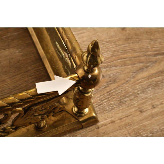 Neoclassical Style Brass Fireplace Fender For Sale - Image 18 of 18