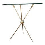 Vintage Arrow Motif Tripod Table For Sale