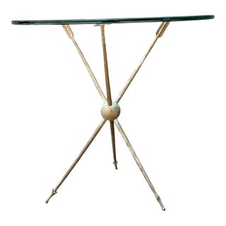 Vintage Arrow Motif Tripod Table For Sale