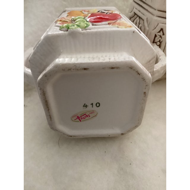 1960s 1960s Trends Japanese Fruit Sugar/Creamer With 6 Cups- 8 Pieces For Sale - Image 5 of 6