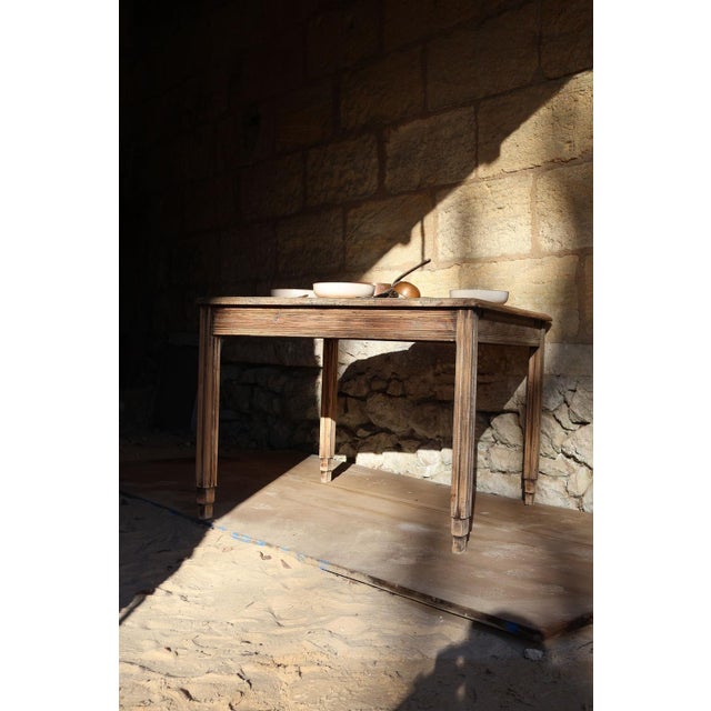 Brown Antique Wooden Table, 1980s For Sale - Image 8 of 11