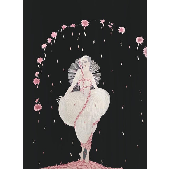 Art Deco master Erte's serigraph titled "Columbine." 1983 serigraph, signed limited edition, number 246 of 300. Mounted...