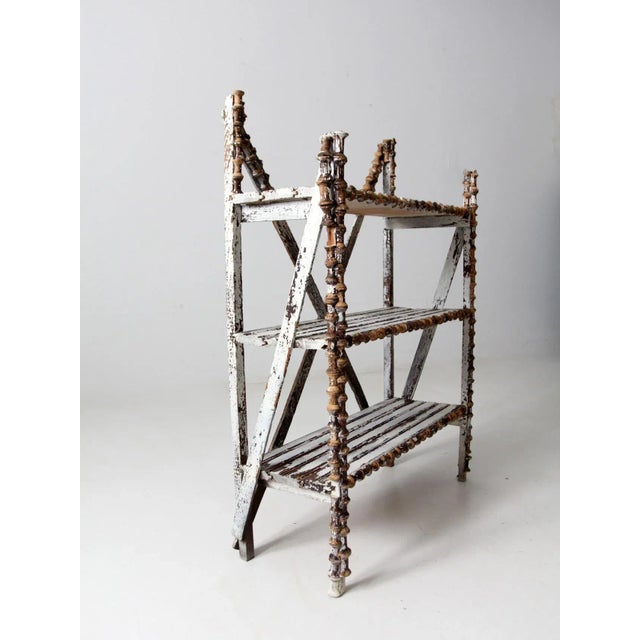 Antique Spool Art Shelf For Sale - Image 4 of 11