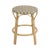 Spritely Home Accent Furniture Ballito 24.5 in. Seat Height Oval Rattan Counter Stool with Footrest, French Yellow, Brown, Gray & White For Sale - Image 4 of 8