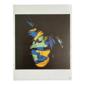 1989 Andy Warhol Estate “Self Portrait (Camouflage) - 1986" Familiar Faces Vintage Pop Art Lithograph Print