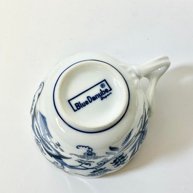 Vintage Japanese Chinoiserie Meissen Blue Danube Cup & Saucer Sets - Service for 6 - 12 Pieces For Sale - Image 12 of 13