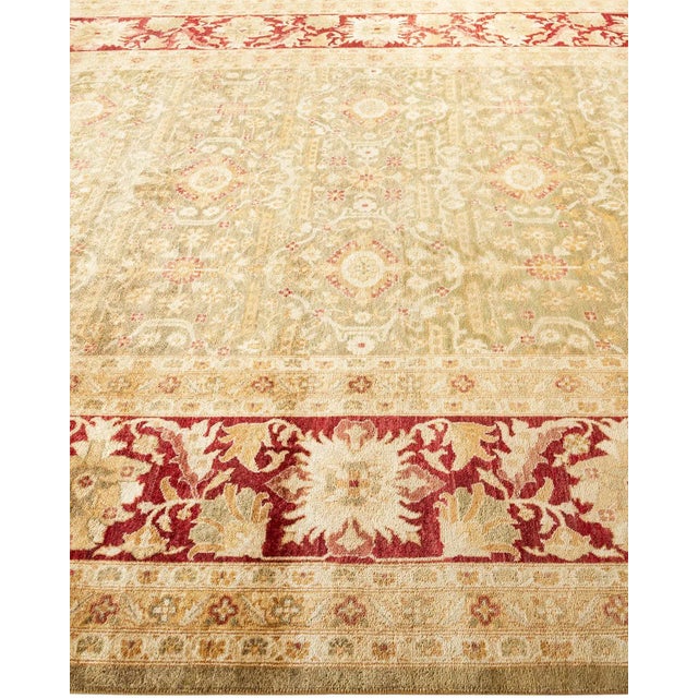 Solo Rugs Vintage Traditional Hand Knotted Wool Area Rug, Olive - 8'1" X 9'10" For Sale - Image 4 of 9