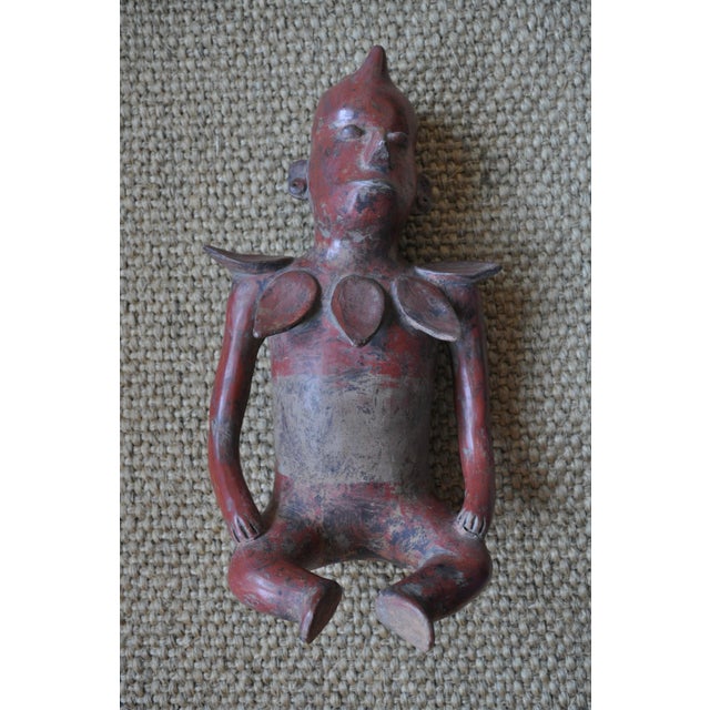 Large Vintage Pre Columbian Colima Style Seated Terracotta Figure For Sale - Image 9 of 9